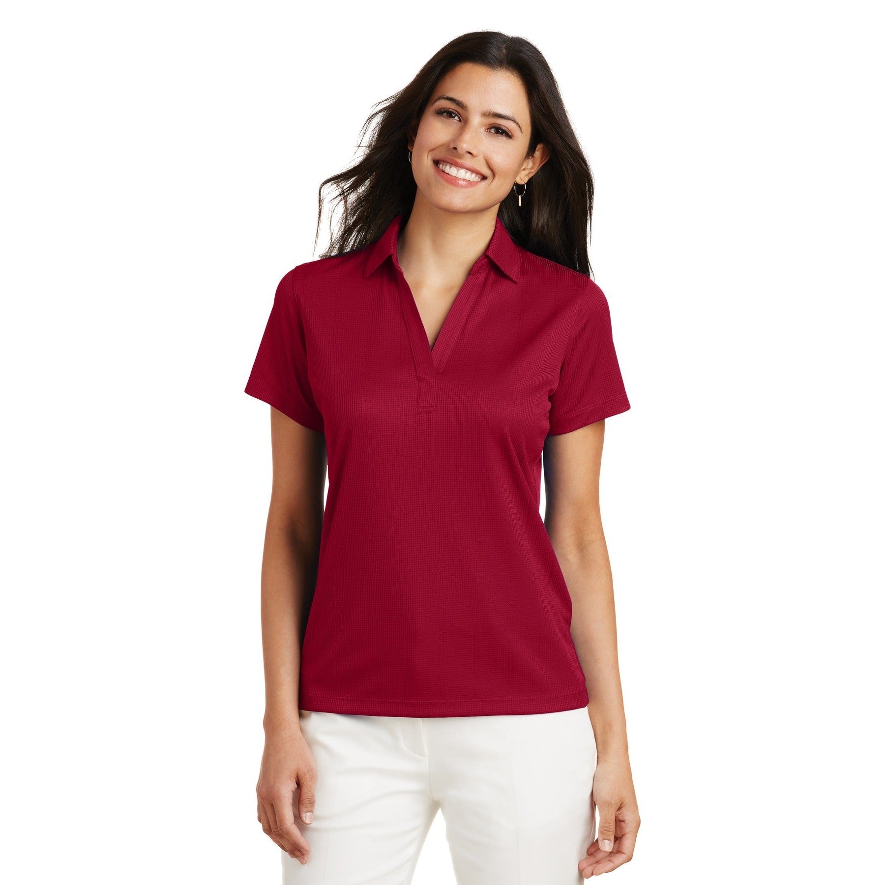 Port Authority-Port Authority® Women's Performance Fine Jacquard Polo. L528-MedTech-7